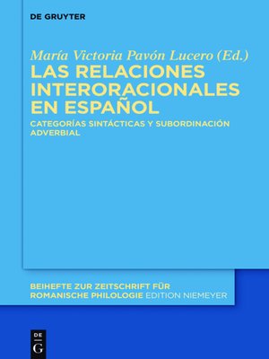 cover image of Las relaciones interoracionales en español